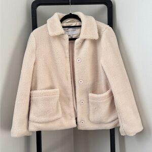 Rebecca Minkoff Teddy Coat (Ivory Cream, Small)